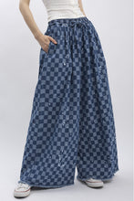 Load image into Gallery viewer, Bluevelvet - CHECKER BOARD WIDE LEG PANTS WITH WAIST STRING