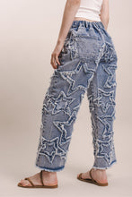 Load image into Gallery viewer, Bluevelvet - HIGH WAISTED STAR PATCH DENIM PANTS