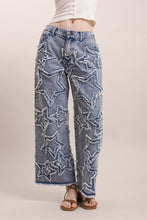 Load image into Gallery viewer, Bluevelvet - HIGH WAISTED STAR PATCH DENIM PANTS