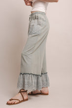Load image into Gallery viewer, ELASTIC WAIST WITH TIE CASUAL PANTS