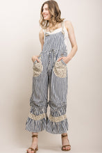 Load image into Gallery viewer, Bluevelvet - Stripe Floral Overalls