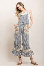 Load image into Gallery viewer, Bluevelvet - Stripe Floral Overalls