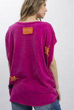 Load image into Gallery viewer, Bluevelvet - Star Child Patchwork Top