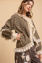 Load image into Gallery viewer, Bluevelvet - LEOPARD PRINT FRONT TIE JACKET