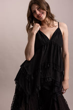 Load image into Gallery viewer, Bluevelvet - Lace Trim Asymmestric Babydoll Cami Top