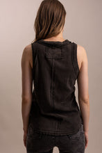 Load image into Gallery viewer, Bluevelvet - Pointelle Sleeveless Button Down Top