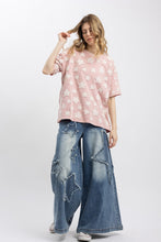 Load image into Gallery viewer, Bluevelvet - Star Patch Round Neck T-Shirt - Dusty Pink