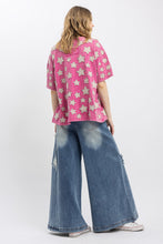 Load image into Gallery viewer, Bluevelvet - Star Patch Round Neck T-Shirt - Hot Pink