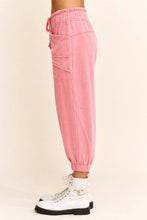 Load image into Gallery viewer, Davi & Dani - Garment Washed Seam Detail Jogger Pants
