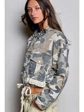 Load image into Gallery viewer, Pol - Patch Elastic Waistband Adjustable Button Woven jacket