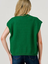 Load image into Gallery viewer, Pixi + Ivy - Green Maeve Button Down Sweater Vest Cardigan Top