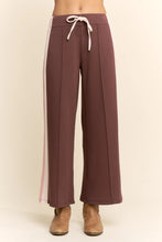 Load image into Gallery viewer, Davi & Dani - Wide Leg Track Pant Side Stripes Drawstring Waist