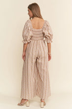 Load image into Gallery viewer, J.nna - Stripe Floral Pattern Jumpsuit
