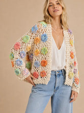 Load image into Gallery viewer, J.nna - Floral Crochet Cardigan