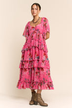Load image into Gallery viewer, Davi & Dani - Flower Printed Chiffon Maxi Dress