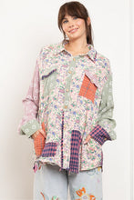 Load image into Gallery viewer, Bluevelvet - MULTI COLOR PRINTED PATCH WORK SHIRT