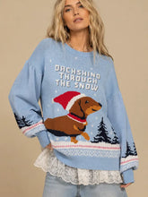 Load image into Gallery viewer, J.nna - "Dachshing Through the Snow" Holiday Knit