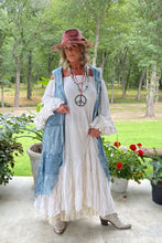 Load image into Gallery viewer, Jaded Gypsy - Patchwork Skies Hooded Vest Duster