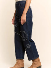Load image into Gallery viewer, Davi & Dani - Denim Straight Fit Slightly Stretch Pants