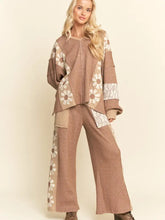 Load image into Gallery viewer, Davi & Dani - Milli Mix Matched Flower Patch Top - Mocha