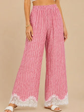 Load image into Gallery viewer, J.nna - Lace-Trimmed Wide-Leg Pants