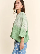 Load image into Gallery viewer, Davi & Dani - Long Sleeve Sweater Cable Knit Pattern Mint