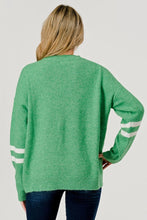 Load image into Gallery viewer, Pixi + Ivy - Varsity Number Lightweight 89 Sweater Top - Green