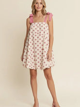 Load image into Gallery viewer, J.NNA - A-Line Polka-Dot Sleeveless Mini Dress PINK