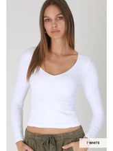 Load image into Gallery viewer, NIKIBIKI - Lace Textured V Neck Top