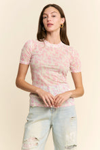 Load image into Gallery viewer, J.nna - Pattern Short Sleeve Mesh Top
