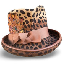 Load image into Gallery viewer, Leopard Diablo - Handmade Top Hat