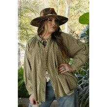 Load image into Gallery viewer, Jaded Gypsy - Sweet Nothings Shirt - Olive Dot
