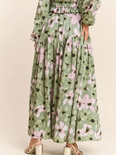 Load image into Gallery viewer, J.NNA - Multicolor Floral Print Tiered Maxi Skirt