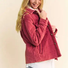 Load image into Gallery viewer, Davi & Dani - Brick Mineral Pocket Button Front Shacket Shirt Jacket