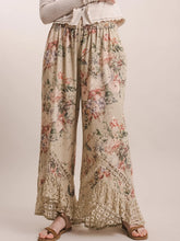 Load image into Gallery viewer, Bluevelvet - Wide Leg Floral Lace Trimmed Pants