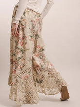 Load image into Gallery viewer, Bluevelvet - Wide Leg Floral Lace Trimmed Pants