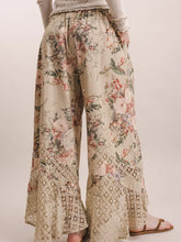 Load image into Gallery viewer, Bluevelvet - Wide Leg Floral Lace Trimmed Pants