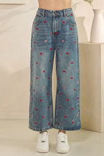 Load image into Gallery viewer, Oli & Hali - WASHED HEART EMBROIDERED BOYFRIEND JEANS