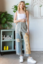 Load image into Gallery viewer, Oli & Hali - WASHED PATCHWORK DETAIL STRAIGHT LEG DENIM