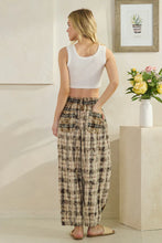Load image into Gallery viewer, Oli & Hali - WASHED PLAID WID LEG PANTS