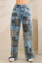 Load image into Gallery viewer, Oli & Hali - MULTI SQUARE PATCHES STRAIGHT JEANS