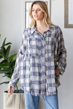 Load image into Gallery viewer, Oli & Hali - WASHED PLAID MIXED BUTTON DOWN SHIRT TOP