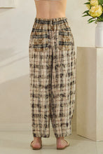 Load image into Gallery viewer, Oli & Hali - WASHED PLAID WID LEG PANTS