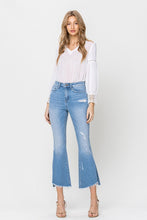 Load image into Gallery viewer, " Give Me All The Slit " Crop Flare Jeans By Flying Monkey