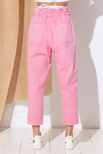 Load image into Gallery viewer, Pretty In Pink Rhinestone Paperbag Pants