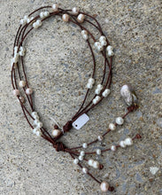 Load image into Gallery viewer, HC Twin Angel Pearl Necklace 27 to 30"