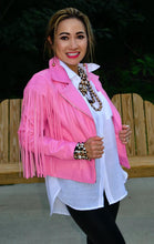 Load image into Gallery viewer, Missing You Motto Fringe Jacket