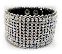Load image into Gallery viewer, Leather Rhinestone Adjustable Bling Studded Bracelet