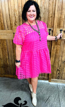 Load image into Gallery viewer, Treat Yourself Plaid Organza Dress