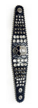 Load image into Gallery viewer, Leather Rhinestone Adjustable Bling Studded Bracelet